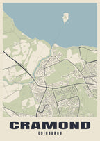 Street map poster of Cramond, Edinburgh
