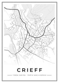 Street map poster of Crieff town centre, Perth and Kinross