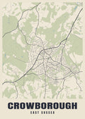 Street map poster of Crowborough, East Sussex