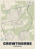 Street map poster of Crowthorne, Berkshire
