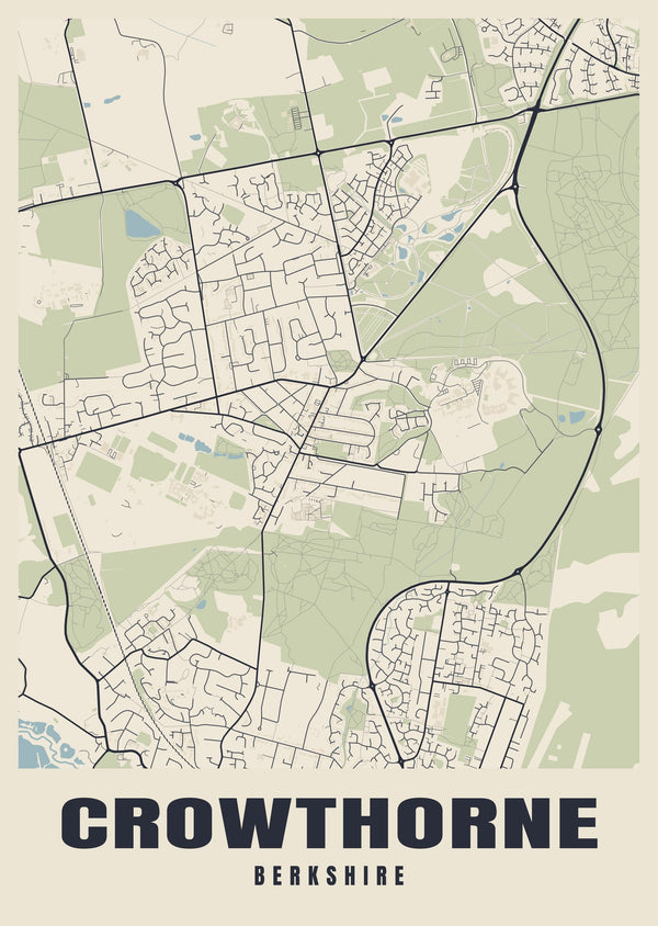 Crowthorne Street Map Poster