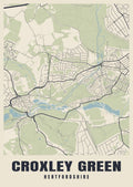 Street map poster of Croxley Green, Hertfordshire