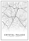 Street map poster of Crystal Palace, Bromley, London
