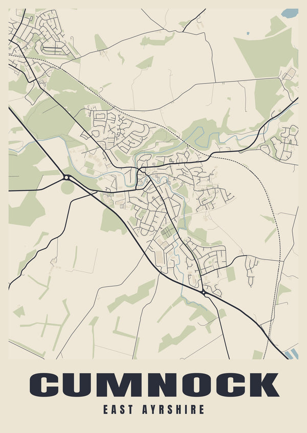 Cumnock Street Map Poster