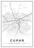 Street map poster of Cupar town centre, Fife