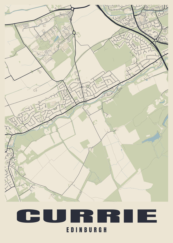 Currie Street Map Poster