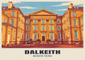 Dalkeith Palace poster, Retro Railway style