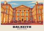 Dalkeith Palace poster, Retro Railway style