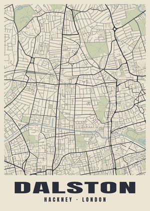 Dalston Heritage Street Map Poster