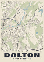 Street map poster of Dalton, South Yorkshire