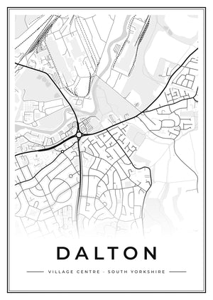 Dalton Village Centre Street Map Poster