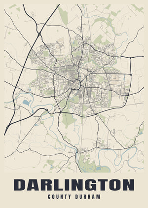 Darlington Street Map Poster