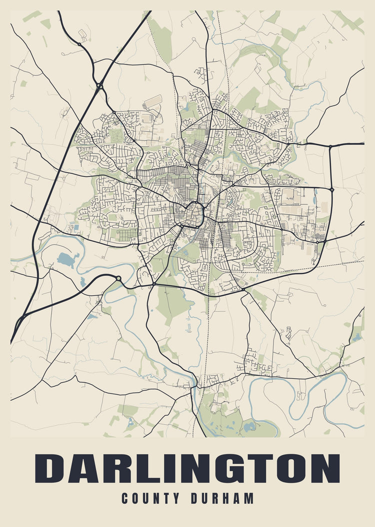 Darlington Street Map Poster