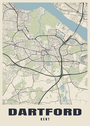 Dartford Street Map Poster