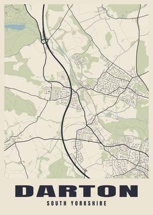 Darton Street Map Poster