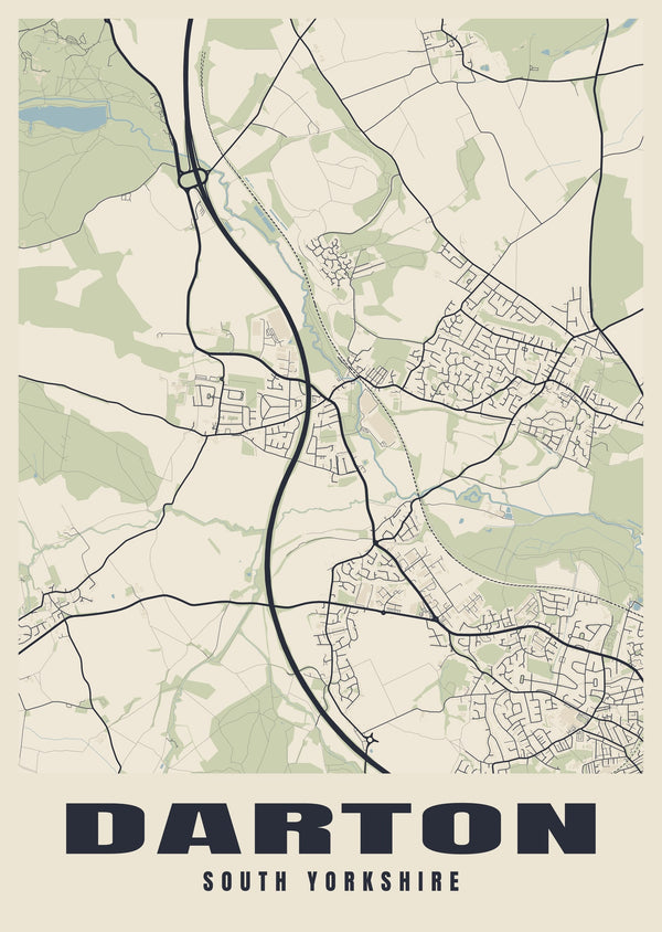 Darton Street Map Poster