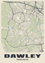 Street map poster of Dawley, Shropshire