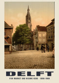 Vischmarkt, Nieuwe Kerk, Delft, 1890–1900