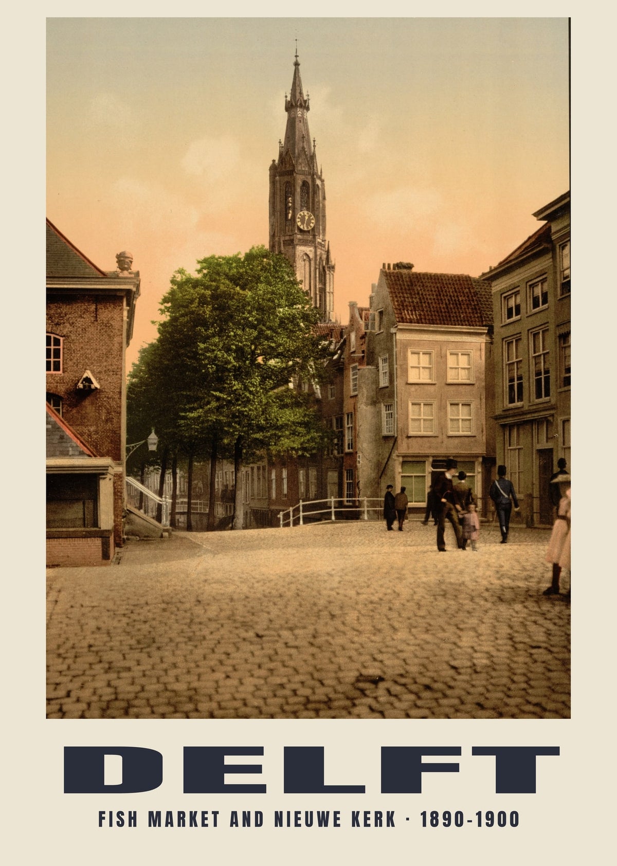 Vischmarkt, Nieuwe Kerk, Delft, 1890–1900
