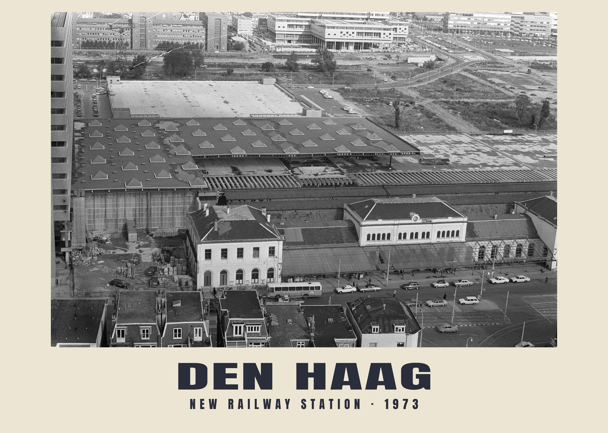 New Railway Station, Den Haag — 1973 · Historic photograph print
