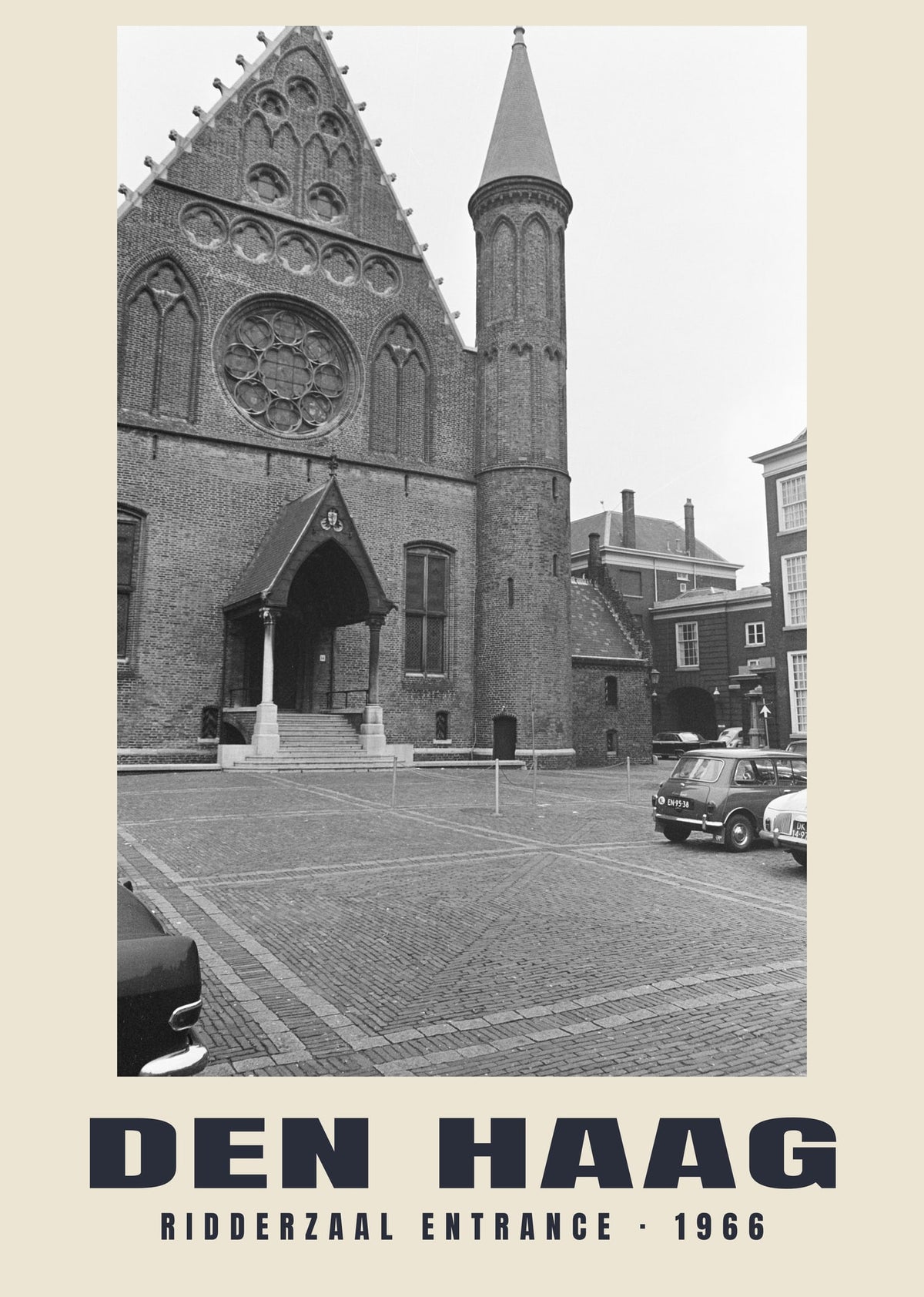 Ridderzaal Entrance, Den Haag — Historic photograph print, 1966