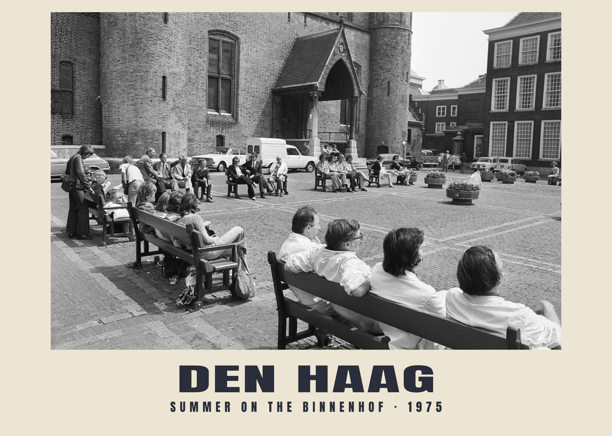 Summer on the Binnenhof, Den Haag — Historic photograph print, 1975