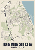 Street map poster of Deneside, County Durham