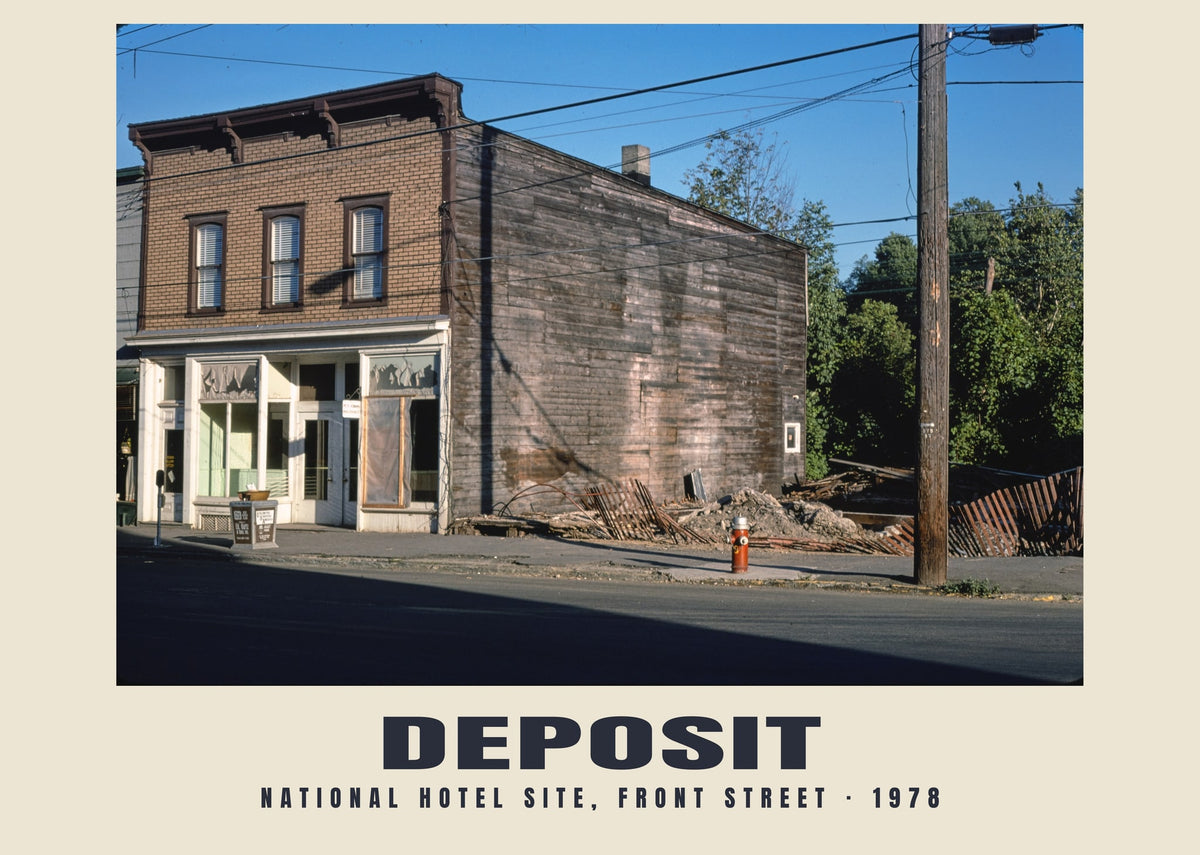 National Hotel Site, Front Street, Deposit, 1978 heritage photograph