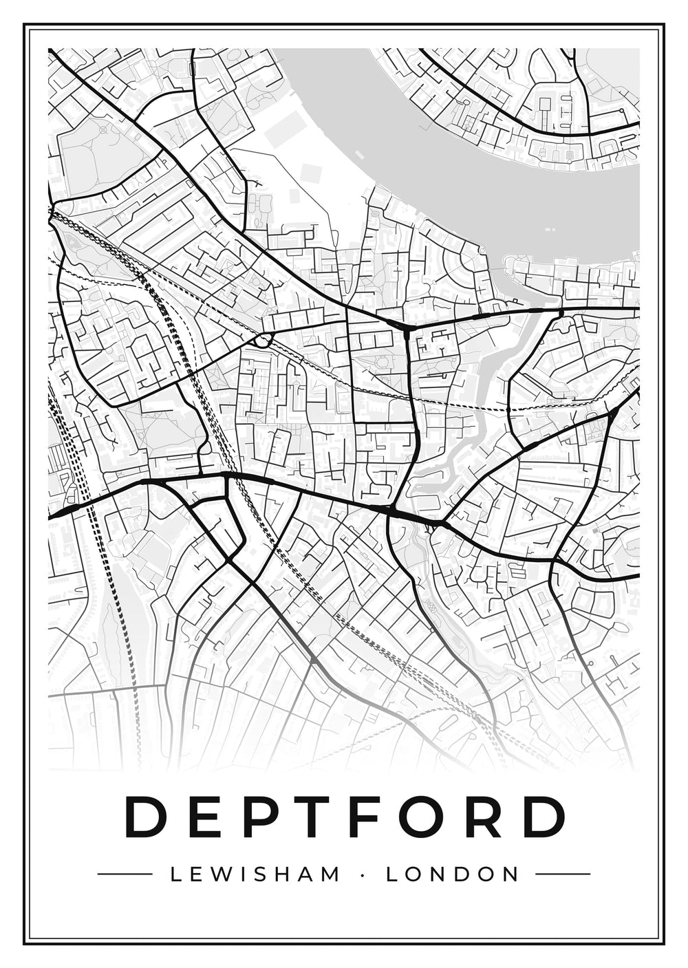 Deptford Street Map Poster