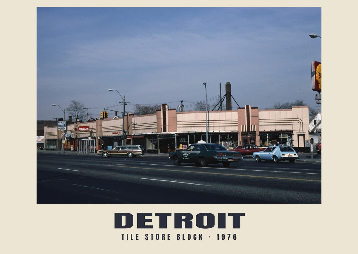 Tile Store Block, Detroit, 1976 — Historic photograph print