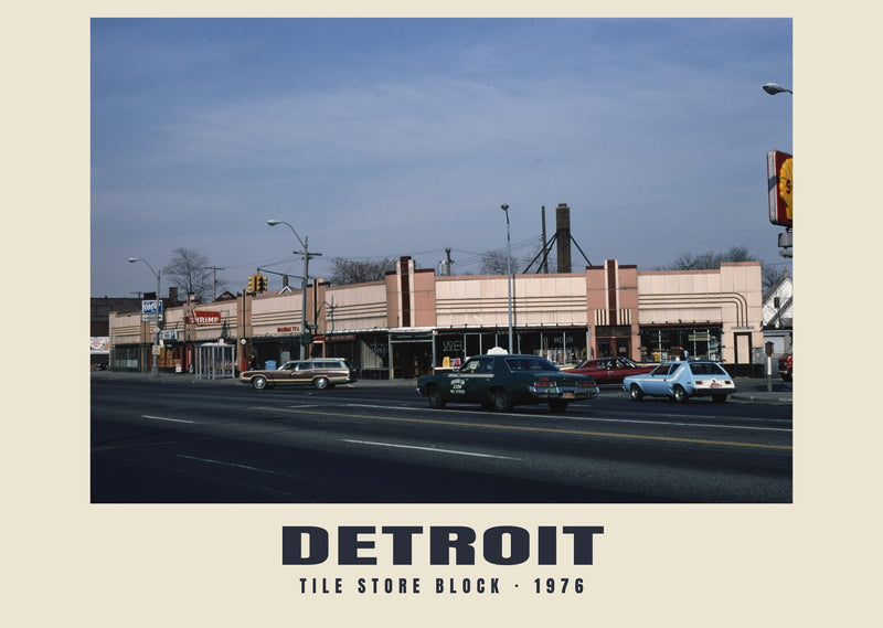 Tile Store Block, Detroit — 1976 · Historic photograph print