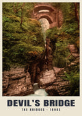 The Bridges, Devil's Bridge, 1890s heritage photograph