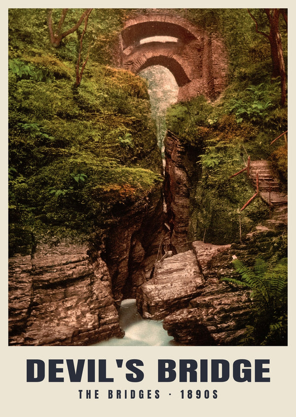 The Bridges, Devil's Bridge, c. 1890–1900 Heritage Print