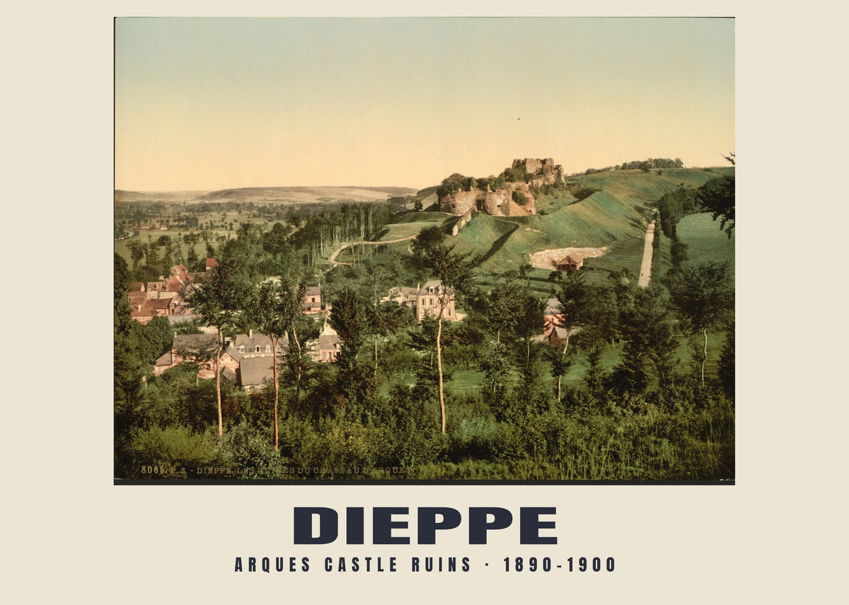 Arques Castle Ruins, Dieppe, 1890–1900 heritage photograph