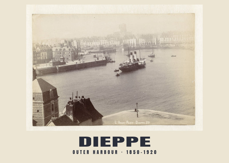 Outer harbour, Dieppe — 1850–1920 · Historic photograph print