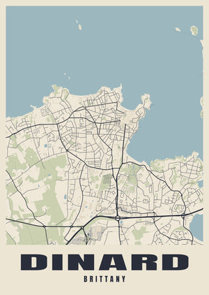 Dinard Street Map Poster
