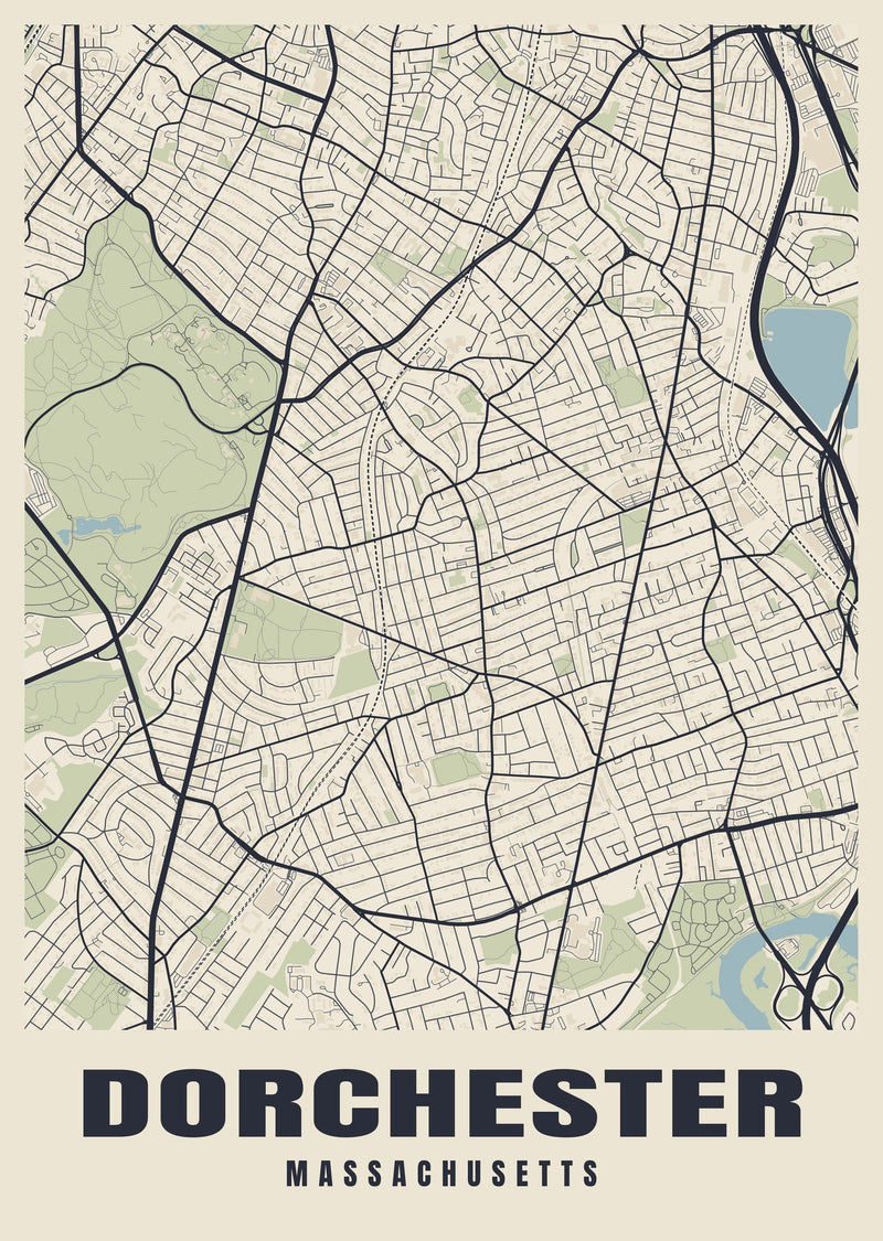 Dorchester Street Map Poster