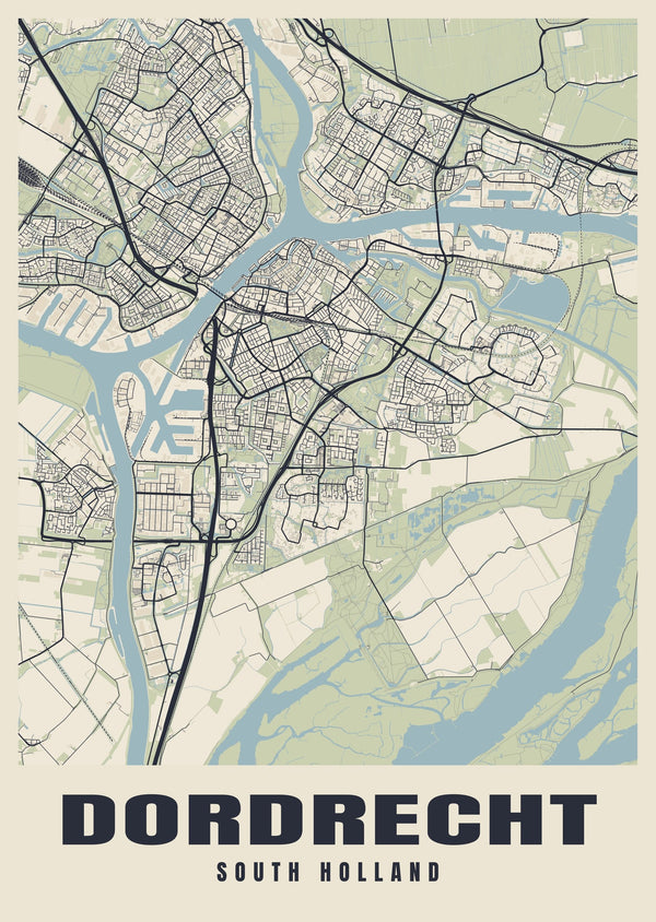 Dordrecht Street Map Poster