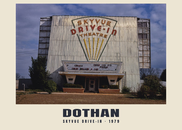 Skyvue Drive-In, Dothan, Alabama — 1979 · Historic photograph print