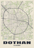 Street map poster of Dothan, Alabama