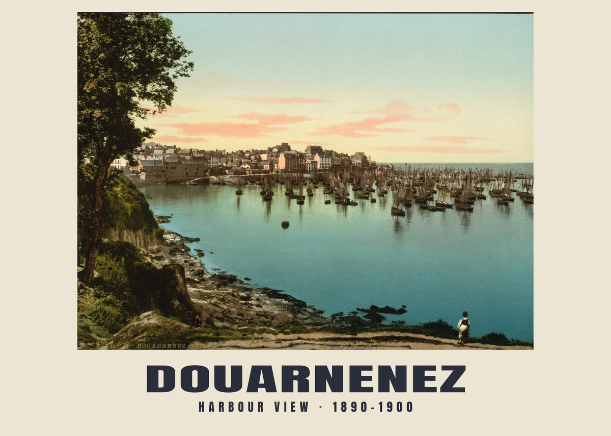 Harbour View, Douarnenez, 1890–1900 heritage photograph