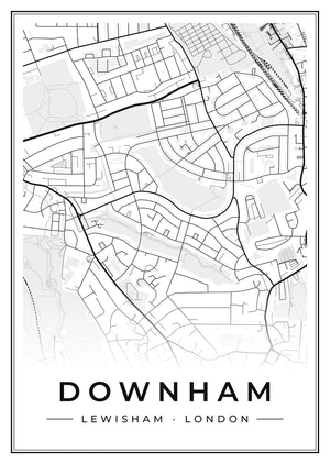 Downham Street Map Poster
