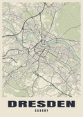 Street map poster of Dresden, Saxony