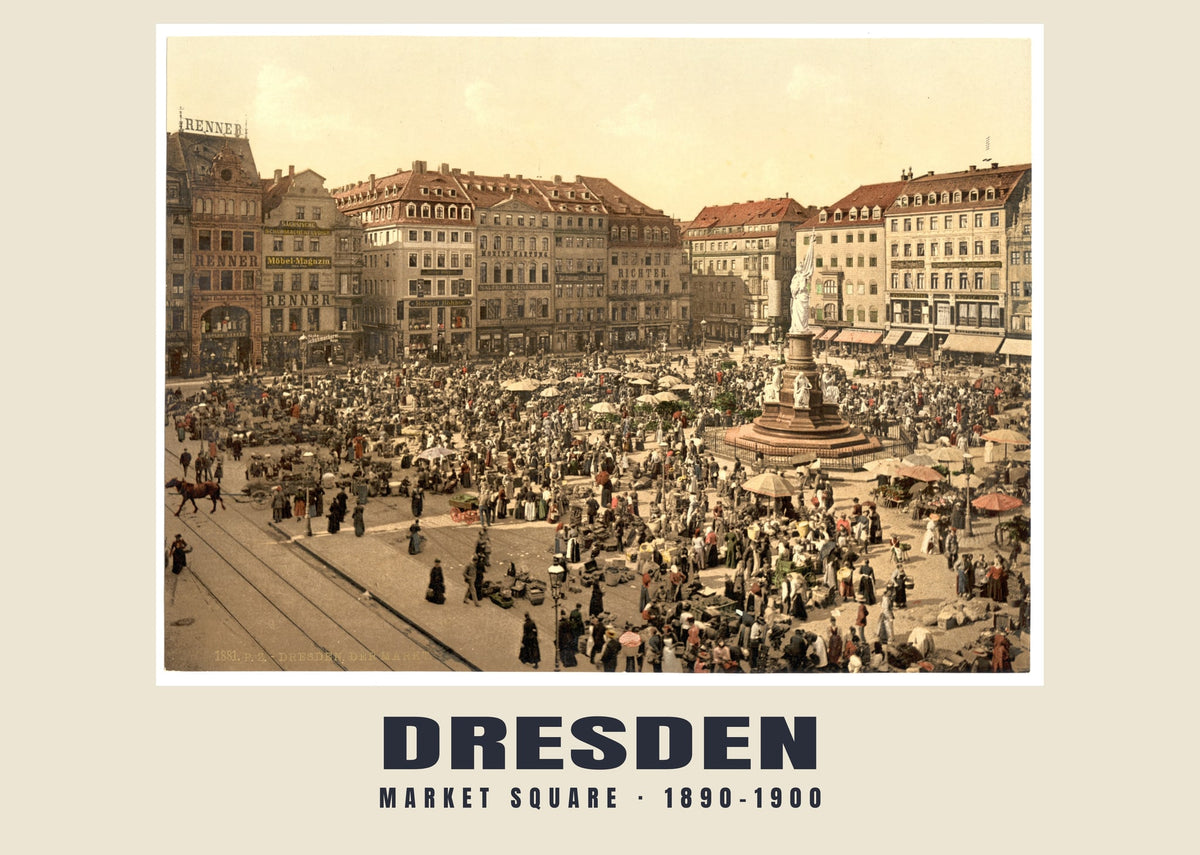 Market Square, Dresden, 1890–1900 heritage photograph