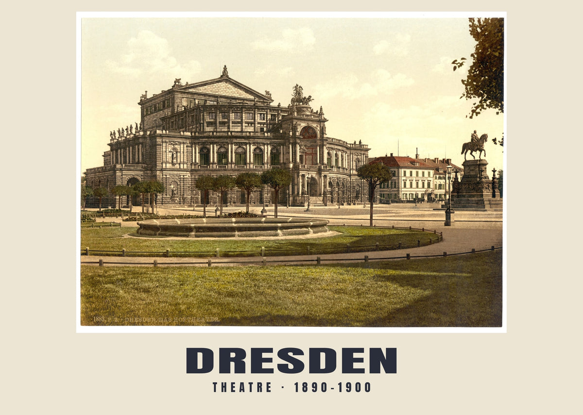 Theatre, Dresden, 1890–1900 heritage photograph