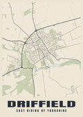 Street map poster of Driffield, East Riding of Yorkshire