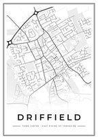 Street map poster of Driffield town centre, East Riding of Yorkshire