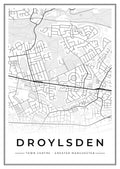 Street map poster of Droylsden town centre, Greater Manchester