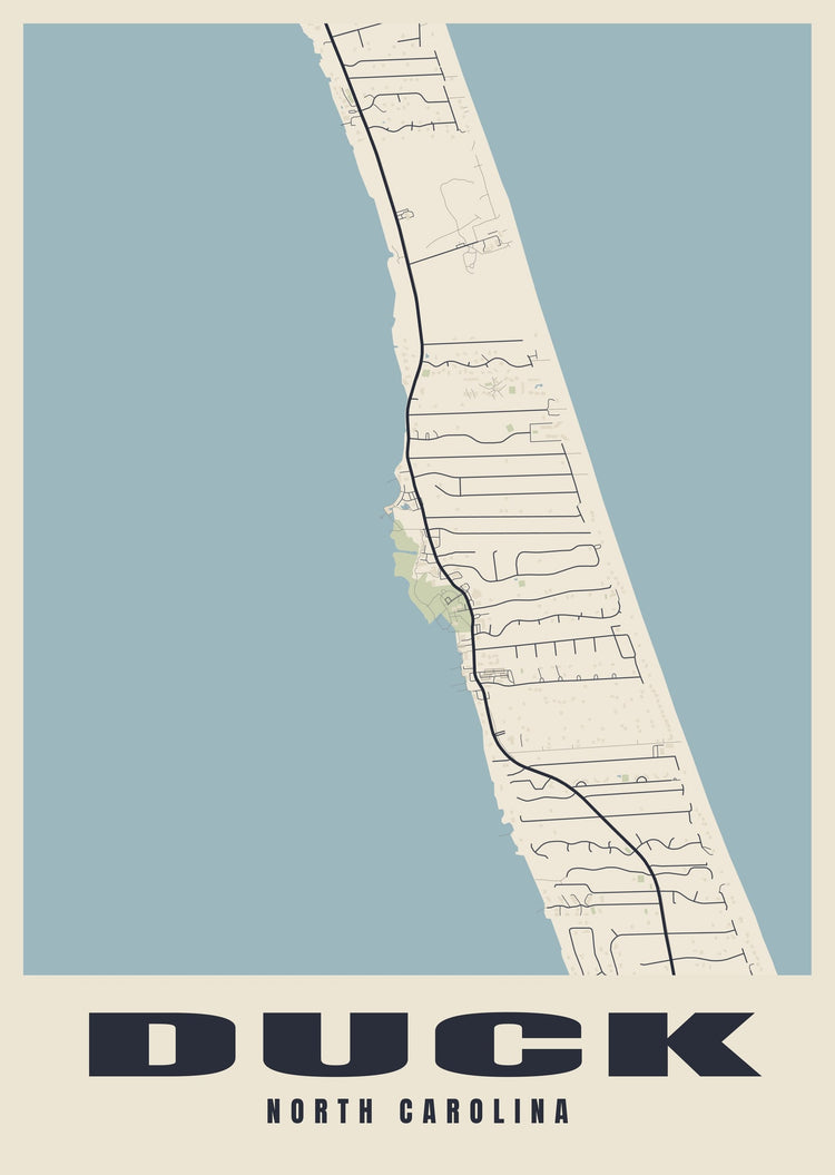 Duck Street Map Poster