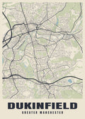 Street map poster of Dukinfield, Greater Manchester